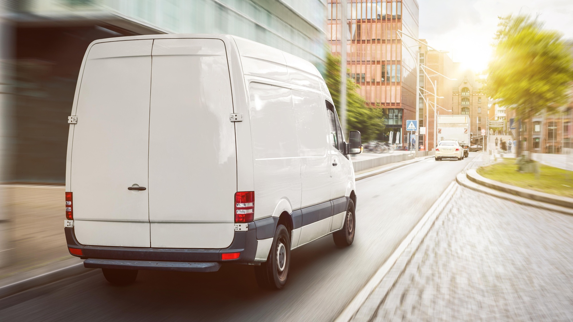 Van mockup isolated concept, Truck mock up